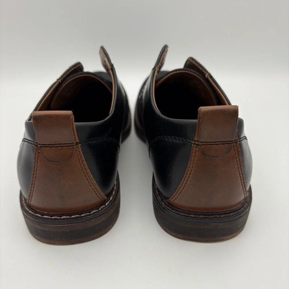 Dexter Comfort Memory Foam Cal Black Denim w/ Faux Leather Accent Casual Oxford